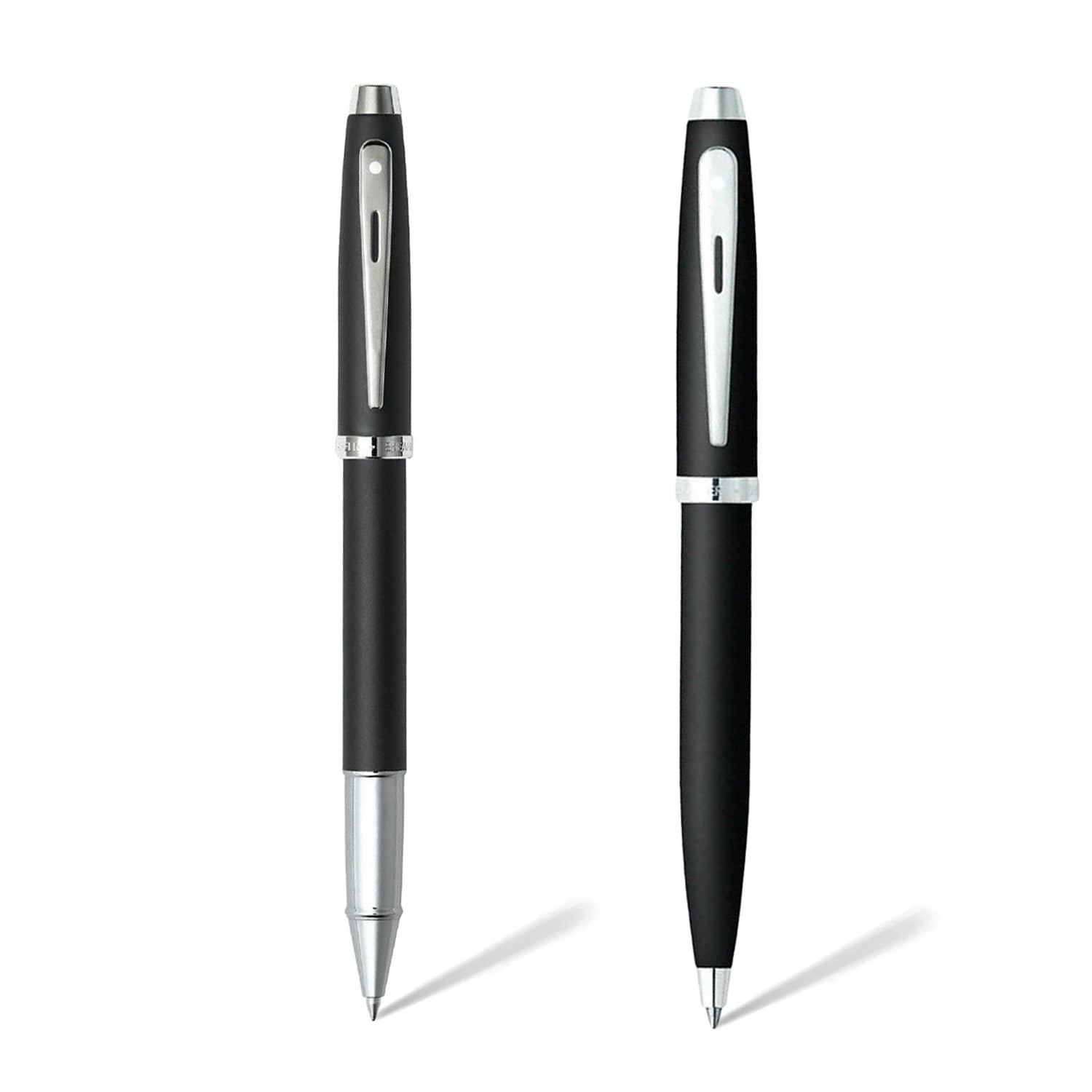 Sheaffer® Gift Set ft. Matte Black S100 9317 with Chrome Trim as Set of 2 pens - Ballpoint Pen & Rollerball pen