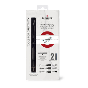 Sheaffer® Calligraphy Matte Black Fountain pen with Black cap and Matte Black Trim in Hangsell - Broad