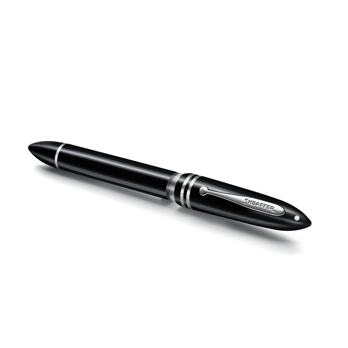 PEN SHEAFFER BALANCE III E892 GLOSSY BLACK AND CHROME TRIMS FP BROAD