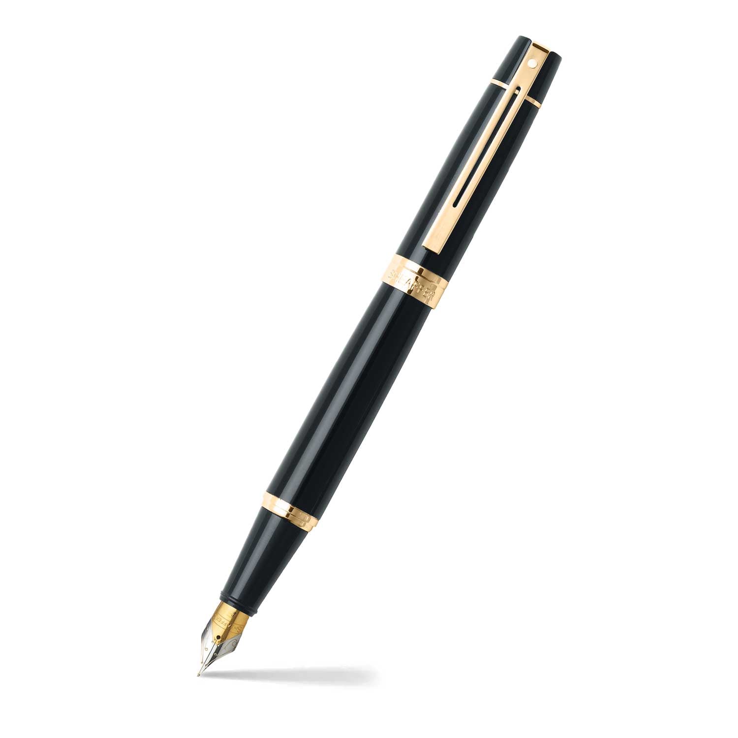 Sheaffer® Gift Set ft. Glossy Black S300 9325 with Gold Tone Trim as Set of 2 pens - Rollerball Pen & Fountain pen (M)