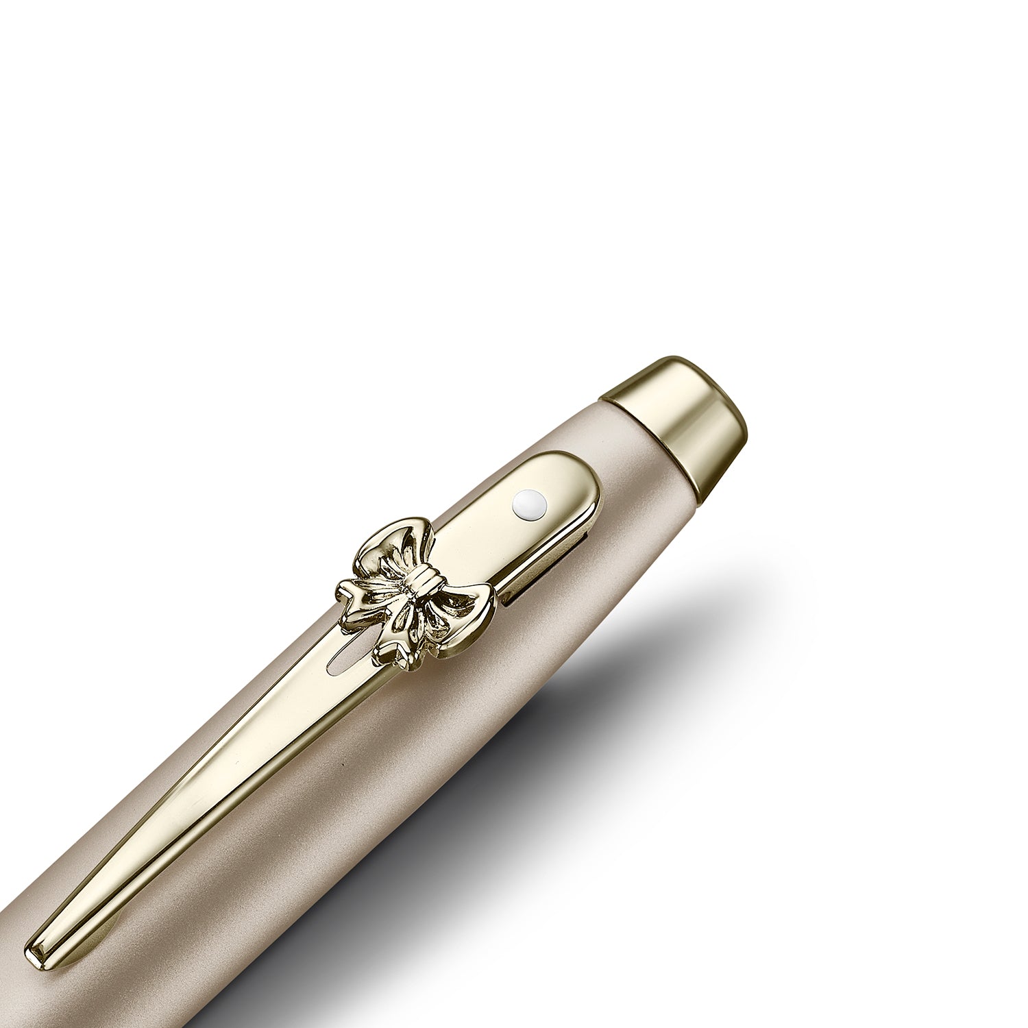 Sheaffer 100 Emily in Paris 9377 Champagne Gold Fountain Pen with Champagne Gold Trims and Bow-Shaped Clip Emblem (Fine)