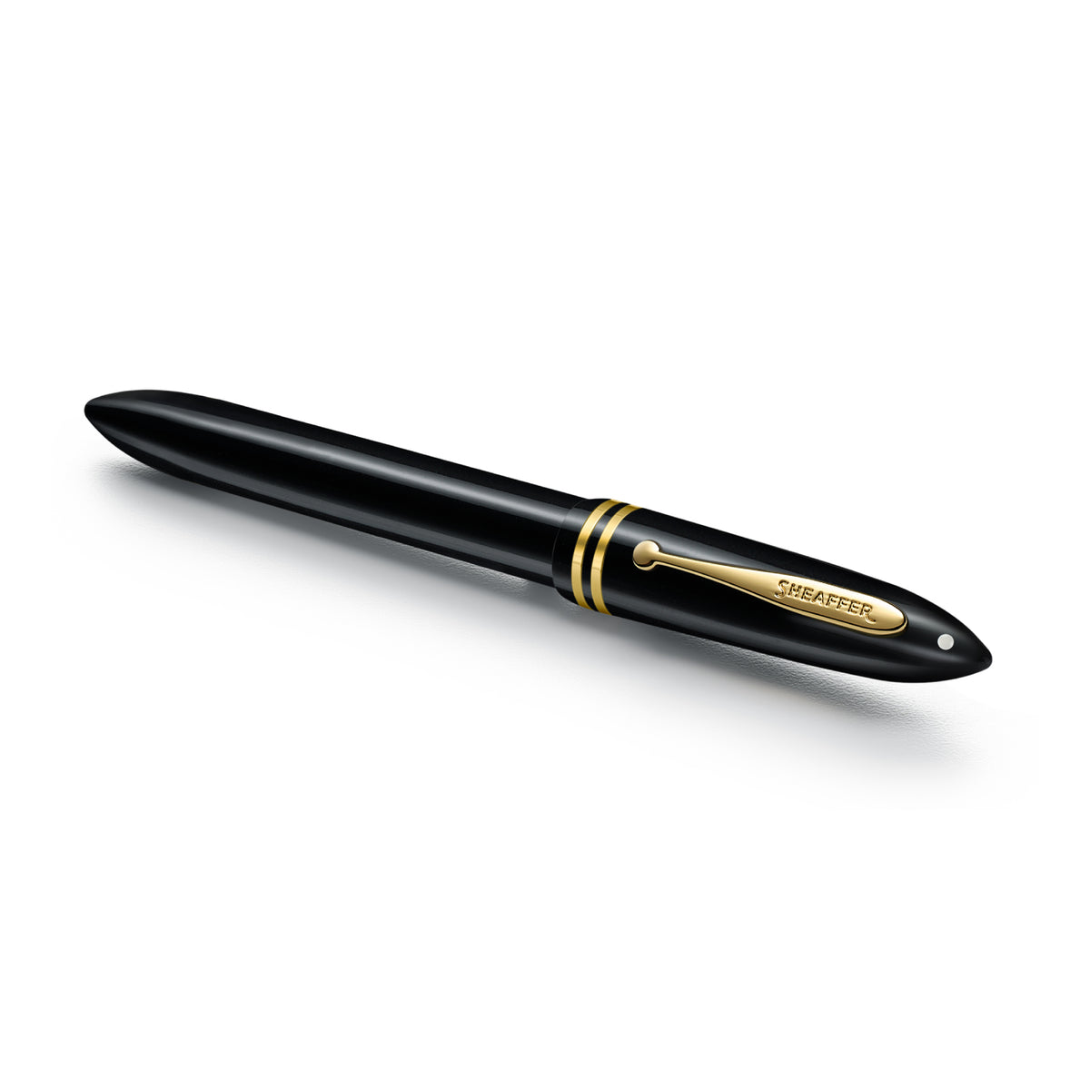 PEN SHEAFFER BALANCE III E893 GLOSSY BLACK AND GOLD TRIMS RB
