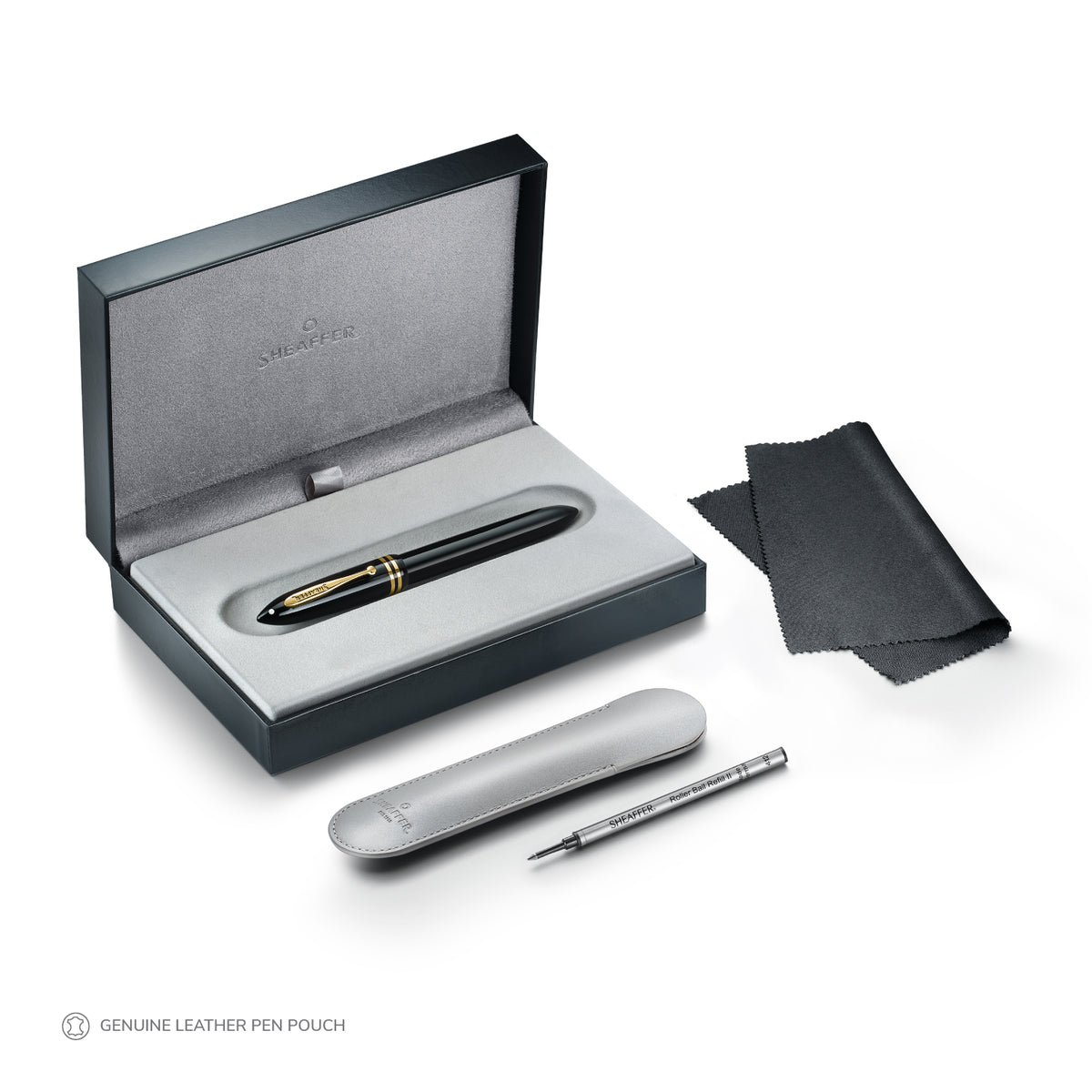 PEN SHEAFFER BALANCE III E893 GLOSSY BLACK AND GOLD TRIMS RB