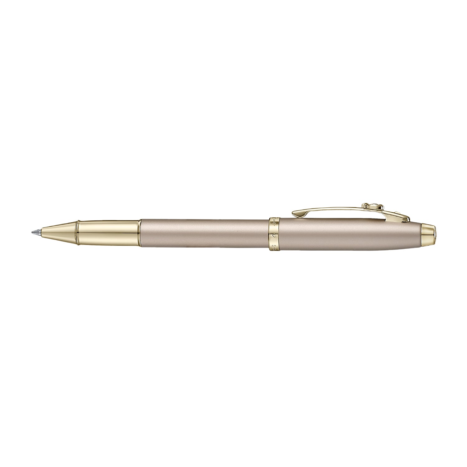 Sheaffer 100 Emily in Paris 9377 Champagne Gold Rollerball Pen with Champagne Gold Trims and Bow-Shaped Clip Emblem
