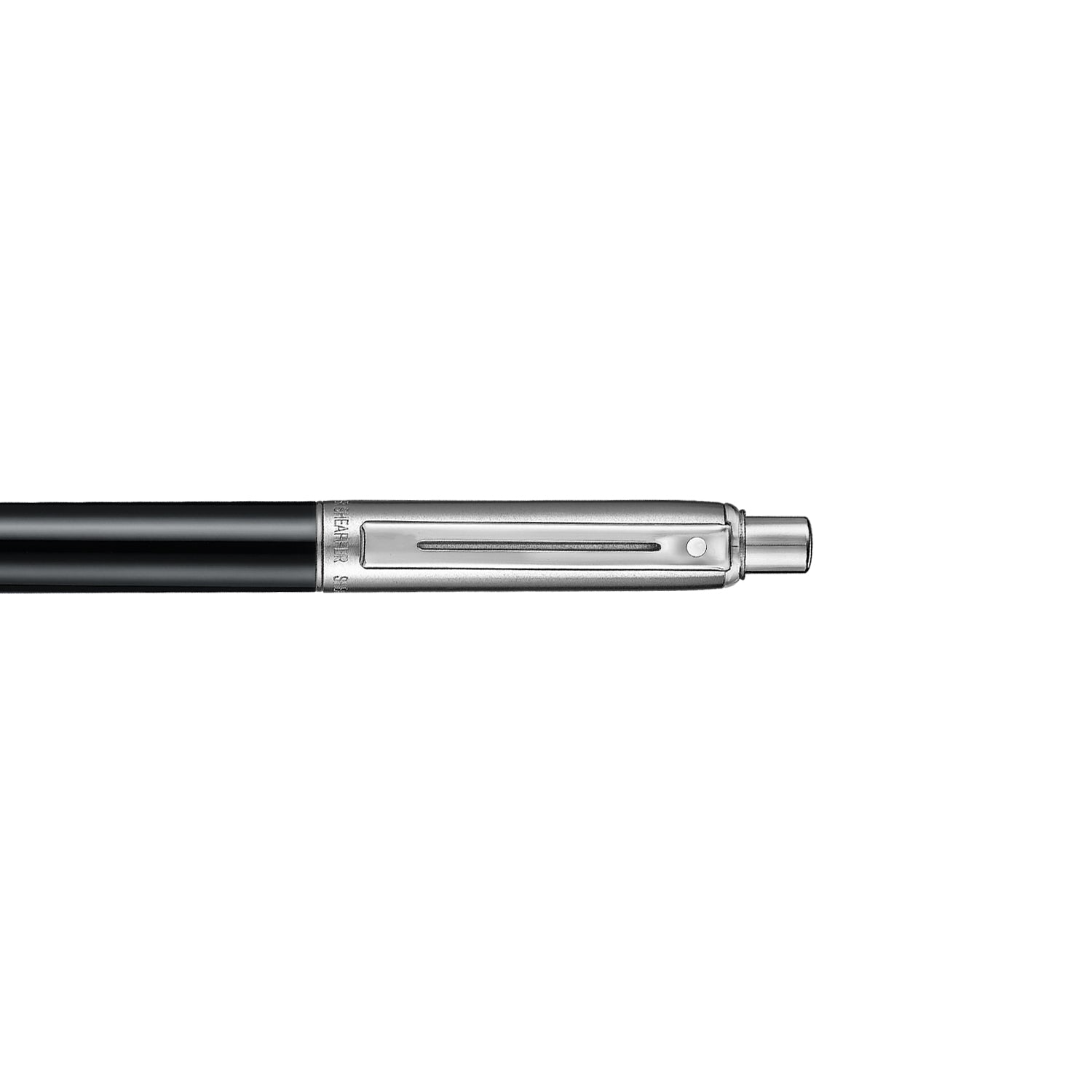 Sheaffer Sentinel Metal 332 Glossy Black Barrel and Brushed Chrome Ballpoint Pen with Chrome Trims