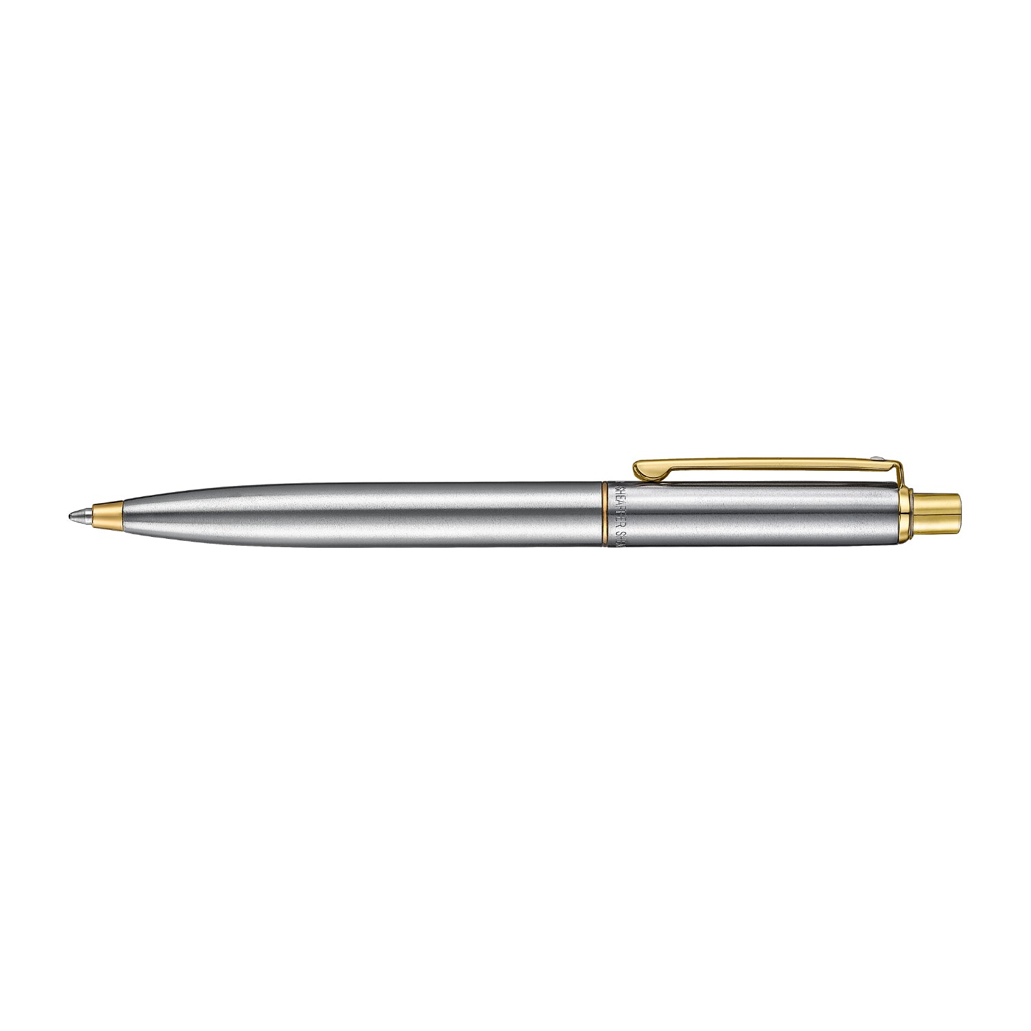 Sheaffer Sentinel Metal 333 Brushed Chrome Ballpoint Pen with Gold Trims