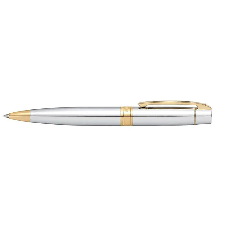 Sheaffer® Gift Set ft. Bright Chrome S300 9342 Ballpoint Pen with Gold Tone Trim and Medium Notebook