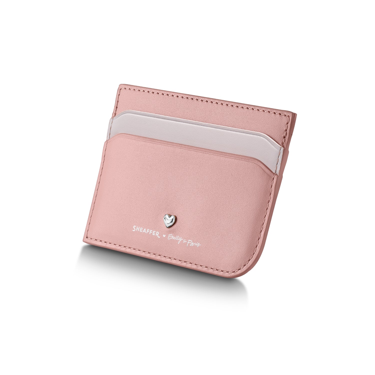 Sheaffer Gift Set ft. Emily in Paris Sentinel 321 Pink Matte Finish Ballpoint Pen with Chrome Trims and Full-Grain Leather Credit Card Holder