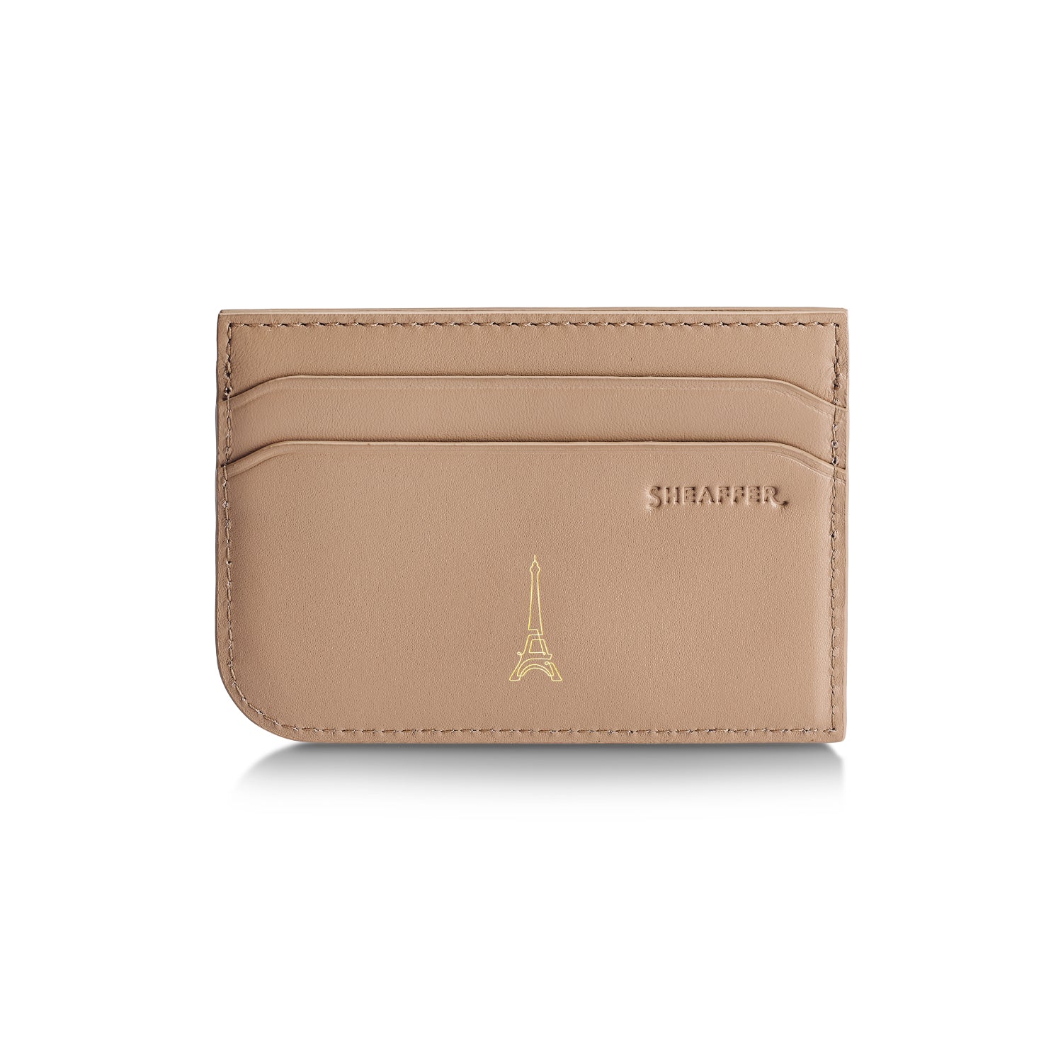 Sheaffer Gift Set ft. 100 Emily in Paris 9377 Champagne Gold Ballpoint Pen with Champagne Gold Trims and Full-Grain Credit Card Holder