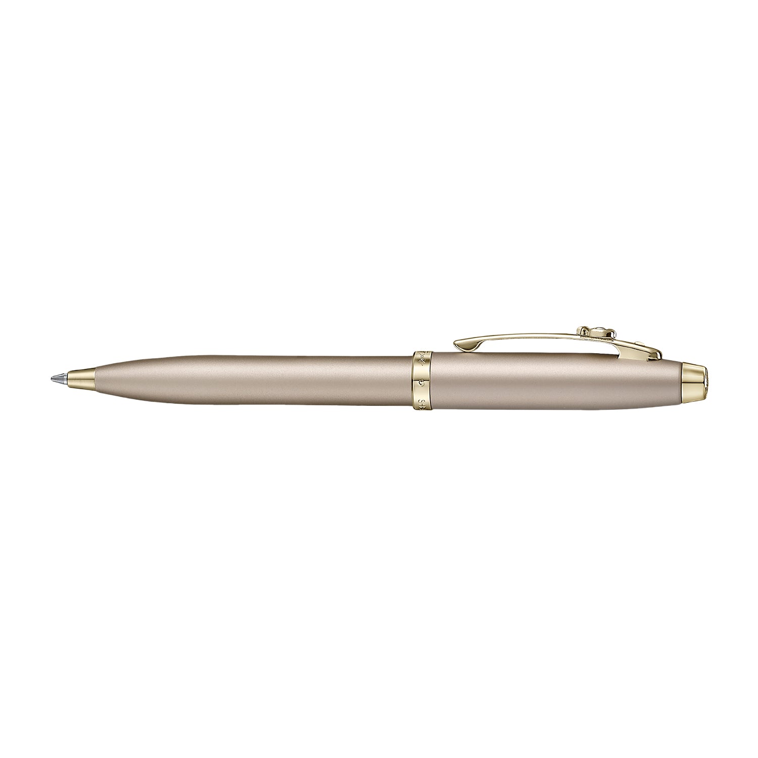 Sheaffer Gift Set ft. 100 Emily in Paris 9377 Champagne Gold Ballpoint Pen with Champagne Gold Trims and Full-Grain Credit Card Holder