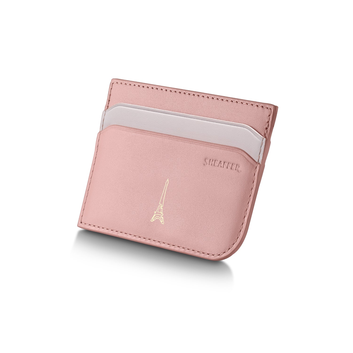 Sheaffer Gift Set ft - Emily in Paris Prelude Mini 9810 Pastel Pink Ballpoint Pen with Swarovski Crystal and Full-Grain Leather Credit Card Holder