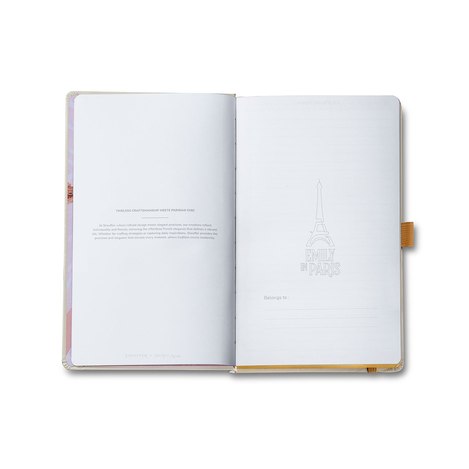 Sheaffer Emily in Paris Medium Journal 90 GSM Ink Friendly Paper with Embossed Eiffel Tower - Beige