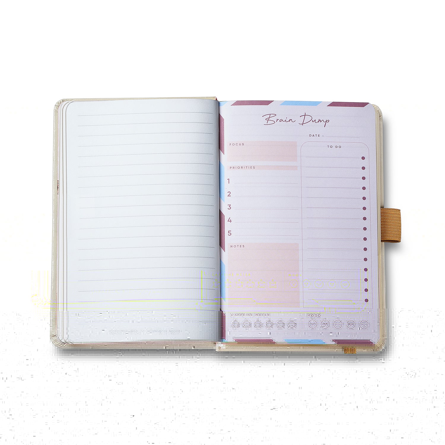 Sheaffer Emily in Paris Small Journal 90 GSM Ink Friendly Paper with Embossed Eiffel Tower - Beige