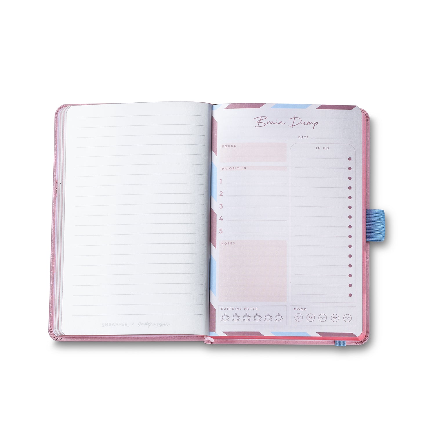 Sheaffer Emily in Paris Small Notebook 90 GSM Ink Friendly Paper with Embossed Eiffel Tower - Pink