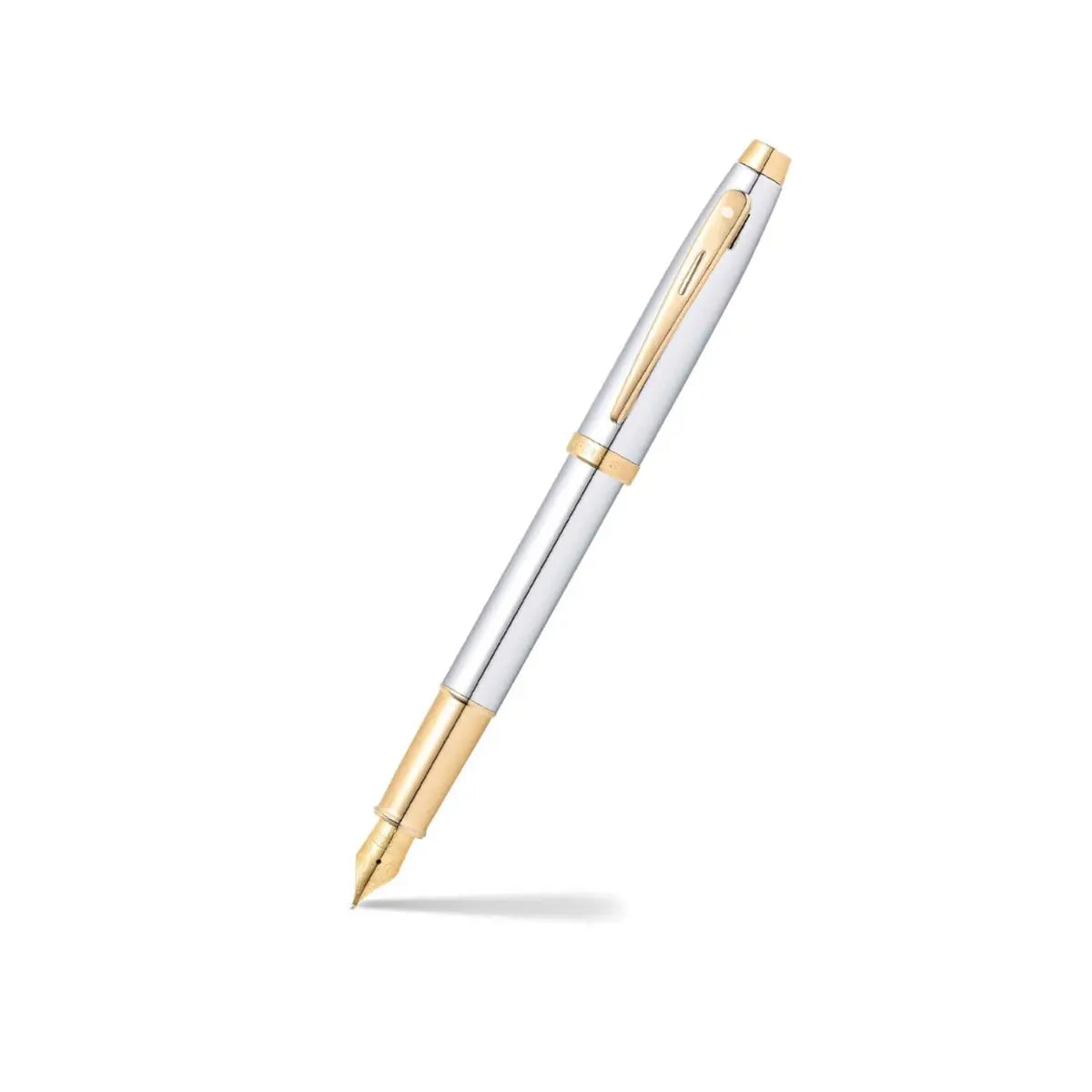 Sheaffer® Gift Set ft. Bright Chrome S100 9340 with Gold Tone Trim as Set of 2 pens - Ballpoint Pen & Fountain pen (M)