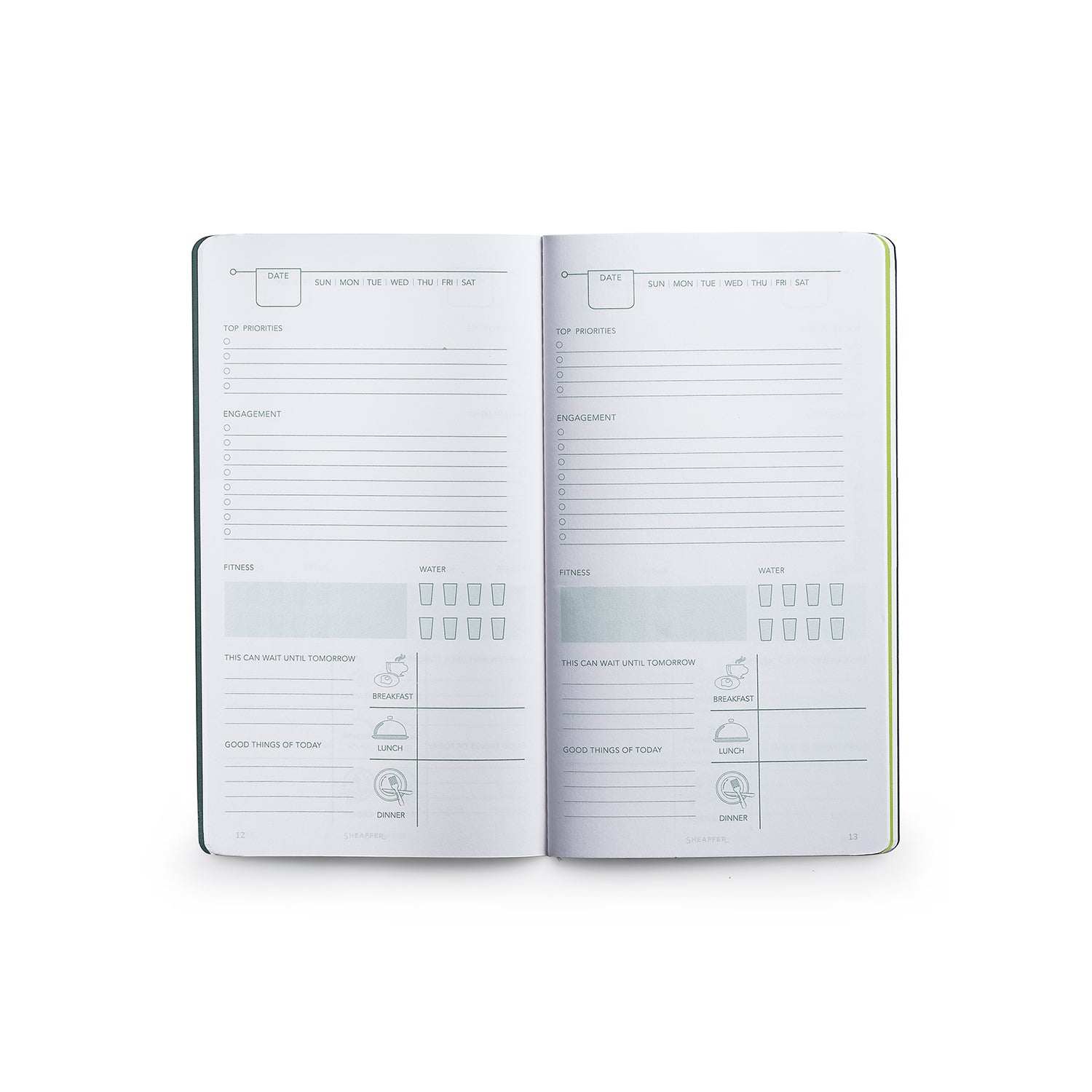 Sheaffer Quikfill 90 GSM Goal Notebook (Pack of 2) - Green