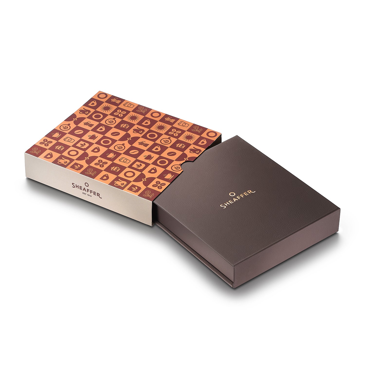 Sheaffer Gift Set ft. Coffee Edition VFM 9428 Ballpoint Pen with Regal Brown PVD Trims and Small Notebook