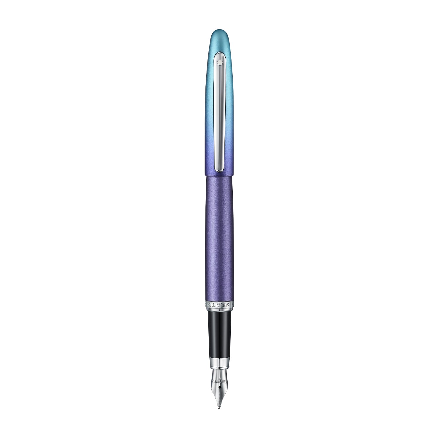 Sheaffer VFM 9430 Expressions Blue and Purple Pearlised Gradient Fountain Pen with Chrome-Plated Trims
