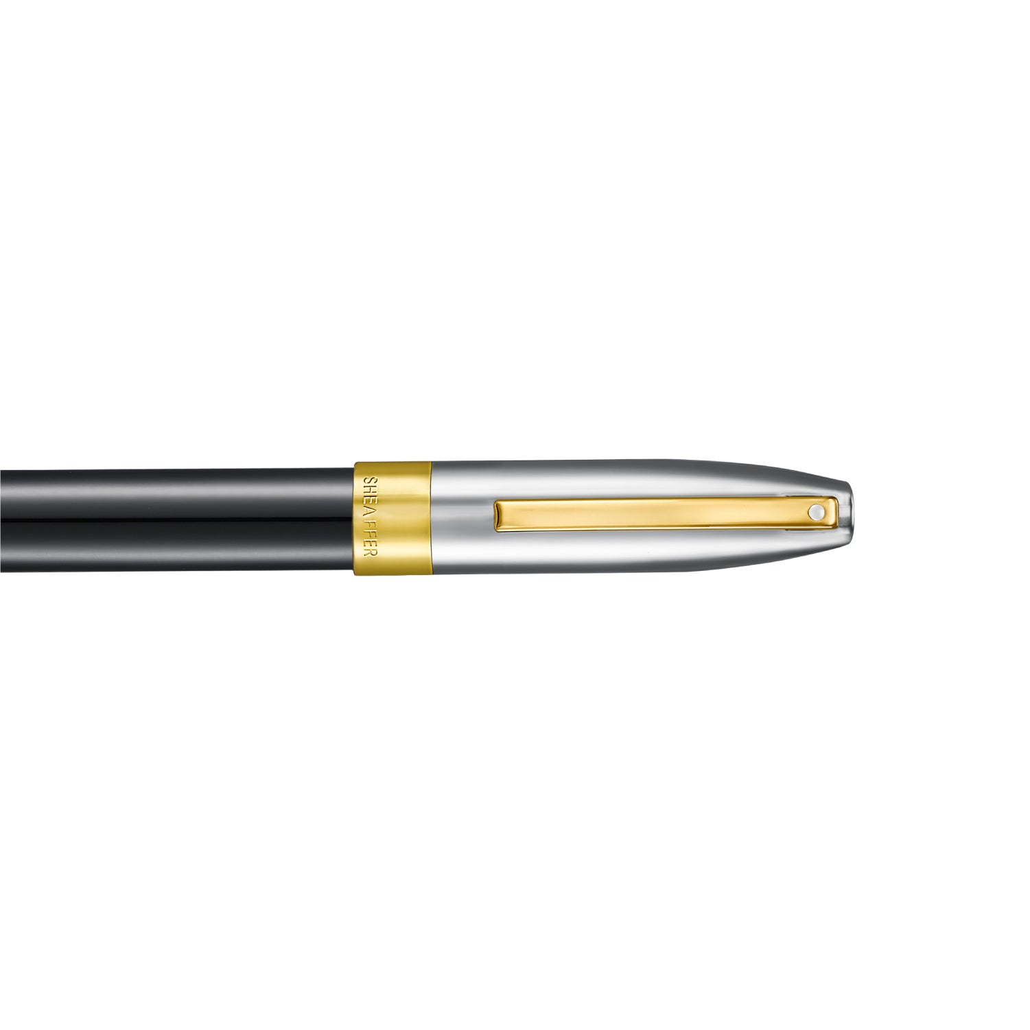 Sheaffer Legacy 9065 Glossy Black and Chrome Bi-color Rollerball Pen with 14K PVD Gold-Plated, Stainless Steel Trims