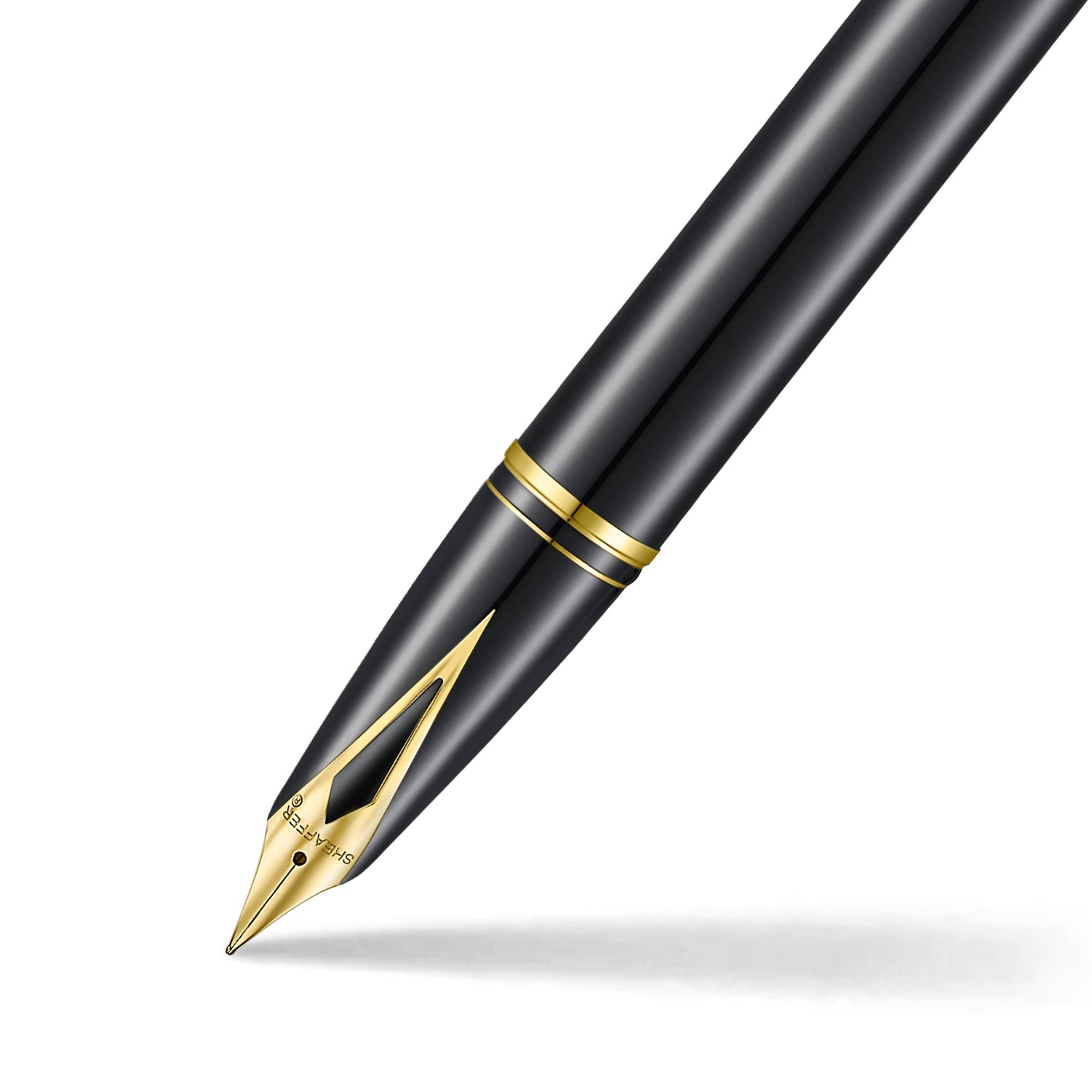 Sheaffer Legacy 9065 Glossy Black and Chrome Bi-Color Fountain Pen with 14k PVD Gold-Plated Inlaid Nib and Trims