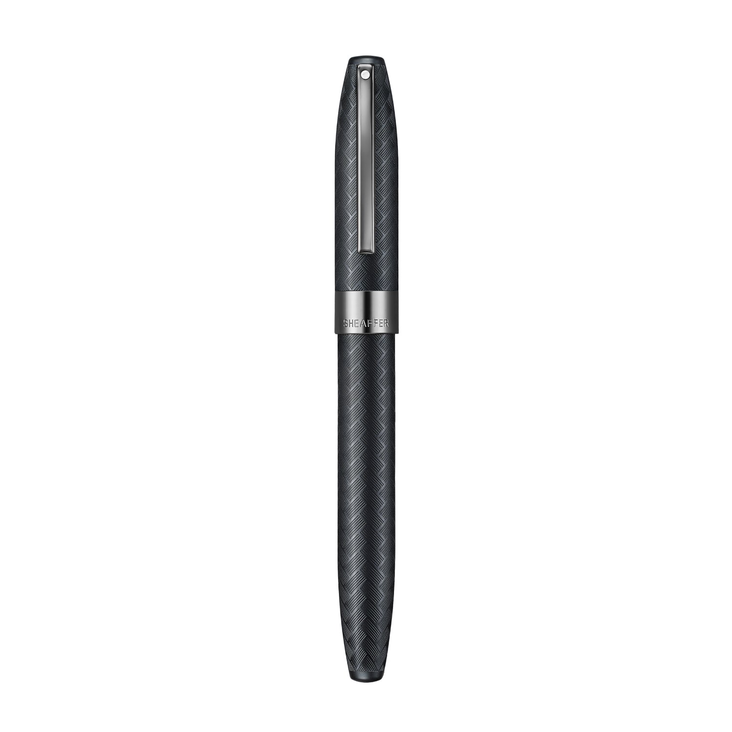 Sheaffer Legacy Chevron 9066 Matte Black Rollerball Pen with PVD Gunmetal Trims