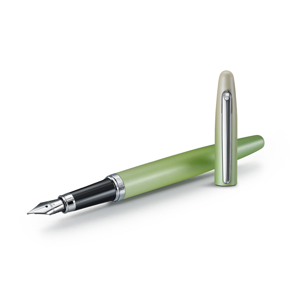 Sheaffer VFM 9431 Matcha Edition Green Ombre Gradient Fountain Pen with Chrome-plated Trims