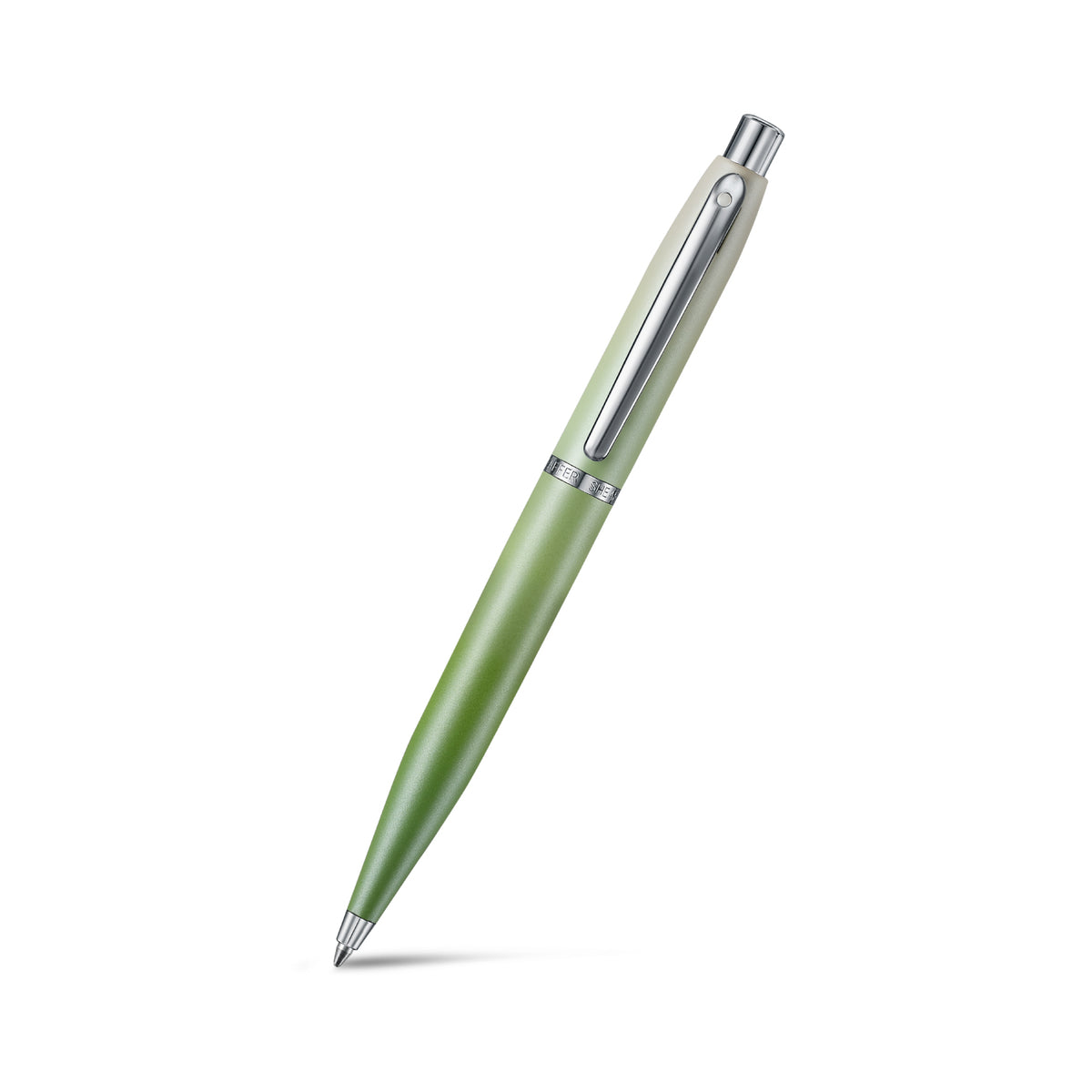 Sheaffer VFM 9431 Matcha Edition Green Ombre Gradient Ballpoint Pen with Chrome-plated Trims