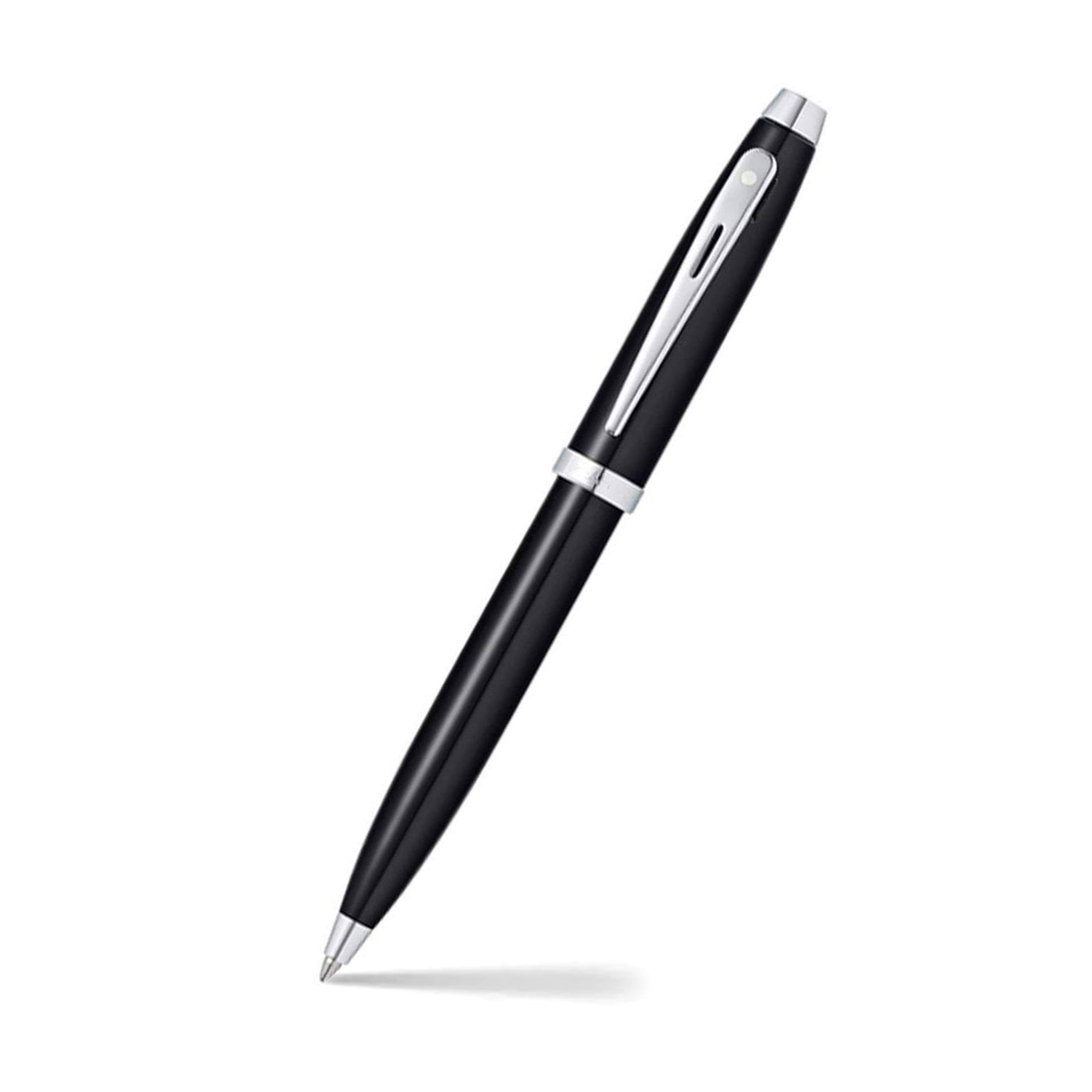 Sheaffer Gift Set ft. Glossy Black 100 Ballpoint Pen with Chrome Trims and Business Card Holder