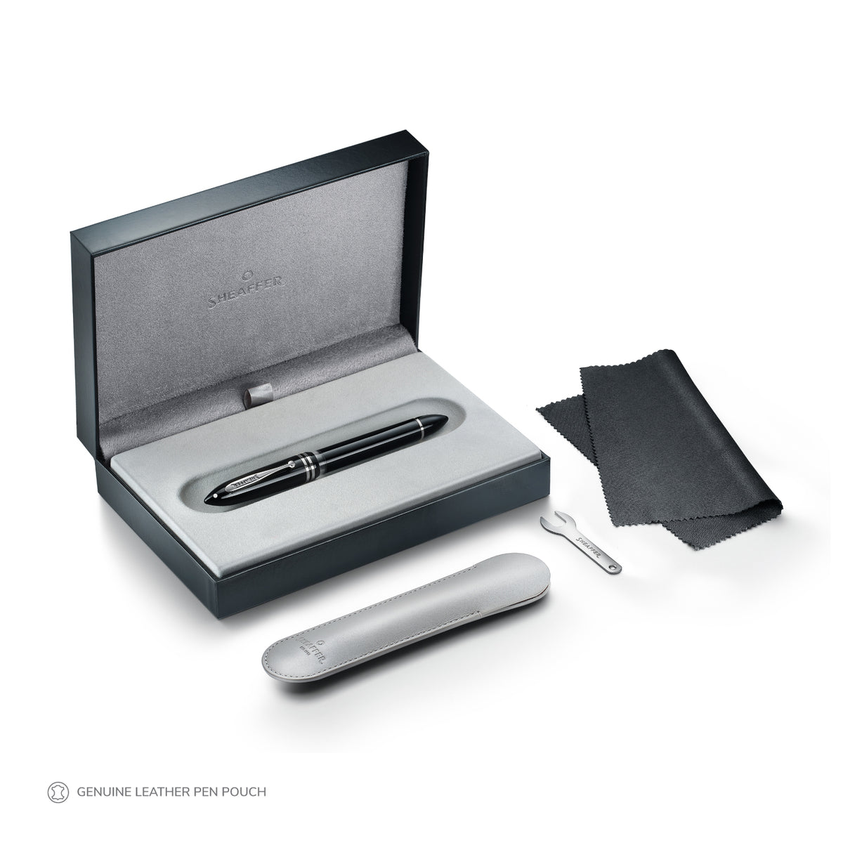PEN SHEAFFER BALANCE III E892 GLOSSY BLACK AND CHROME TRIMS FP FINE