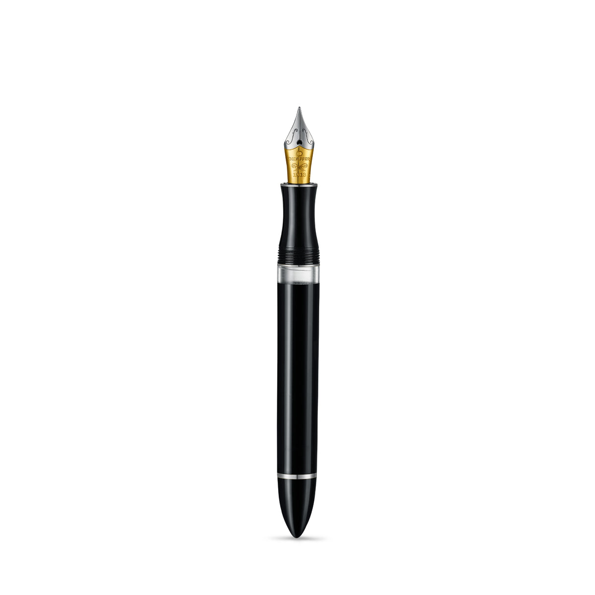 PEN SHEAFFER BALANCE III E892 GLOSSY BLACK AND CHROME TRIMS FP MEDIUM