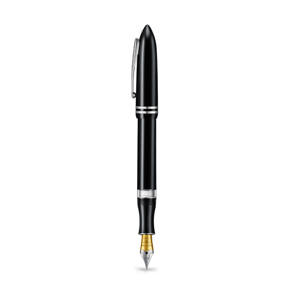 PEN SHEAFFER BALANCE III E892 GLOSSY BLACK AND CHROME TRIMS FP MEDIUM