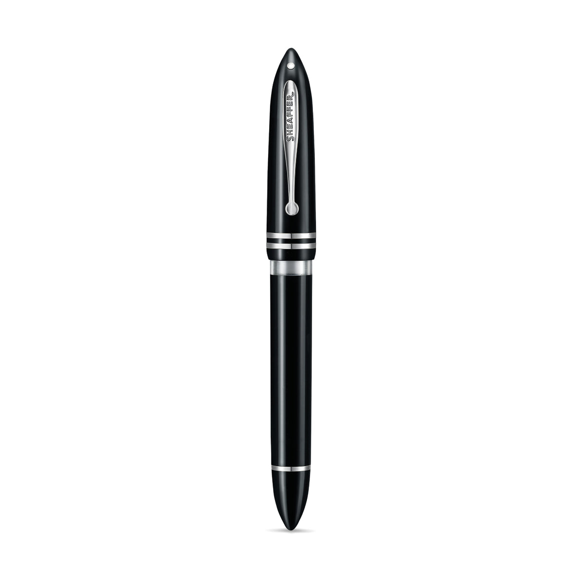PEN SHEAFFER BALANCE III E892 GLOSSY BLACK AND CHROME TRIMS FP BROAD