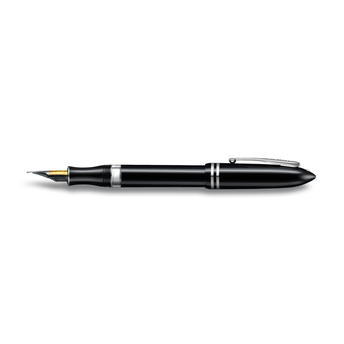 PEN SHEAFFER BALANCE III E892 GLOSSY BLACK AND CHROME TRIMS FP BROAD