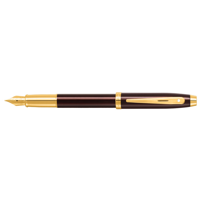 Sheaffer Gift Collection 100 - 9370 Glossy Coffee Brown With PVD Gold-Tone Trim Fountain Pen - Image 4