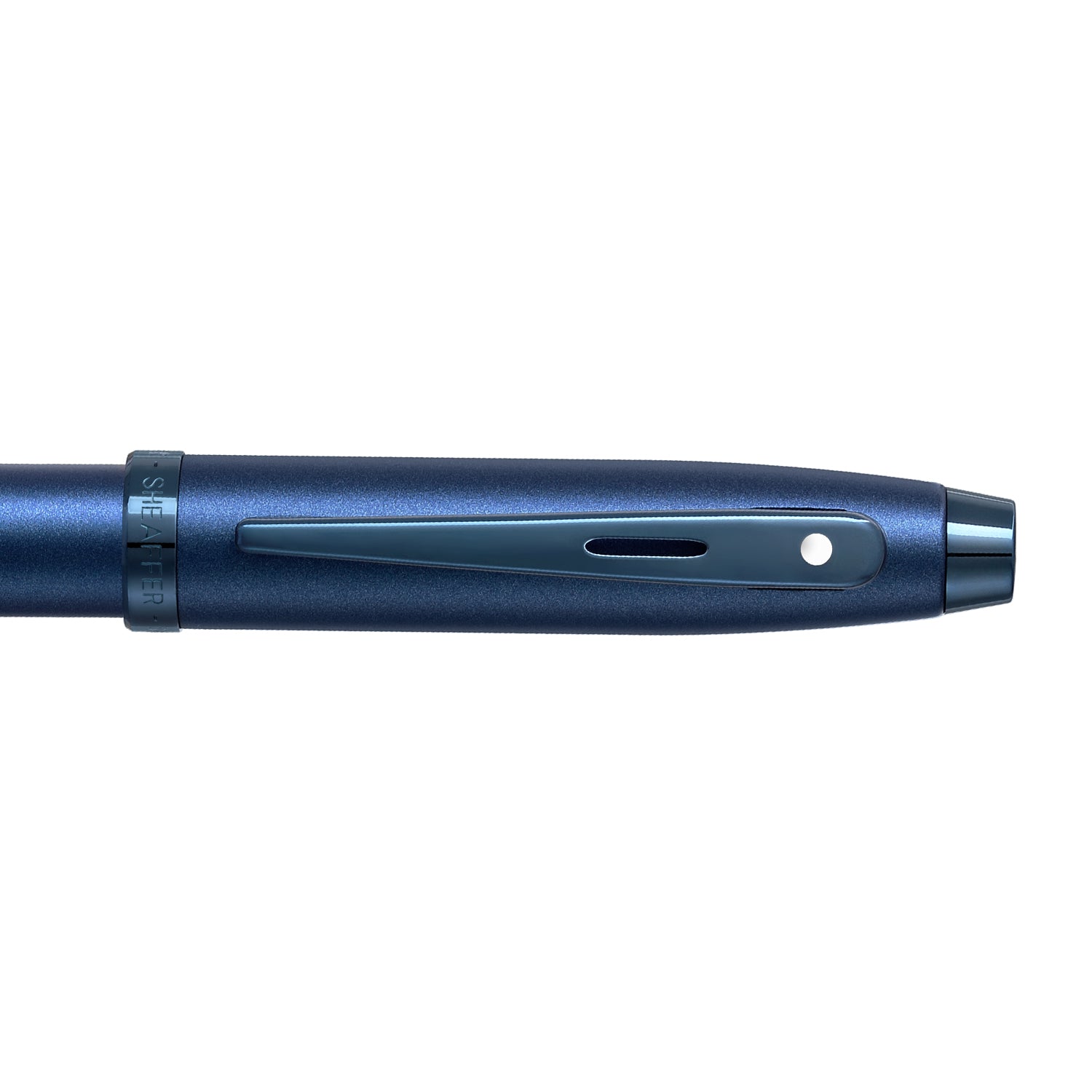 Sheaffer® 100 9371 Satin Blue Fountain Pen With PVD Blue Trim