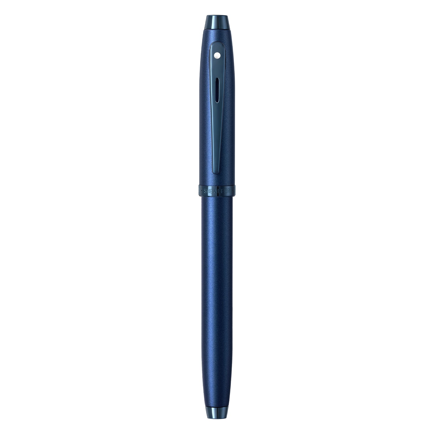 Sheaffer® 100 9371 Satin Blue Fountain Pen With PVD Blue Trim