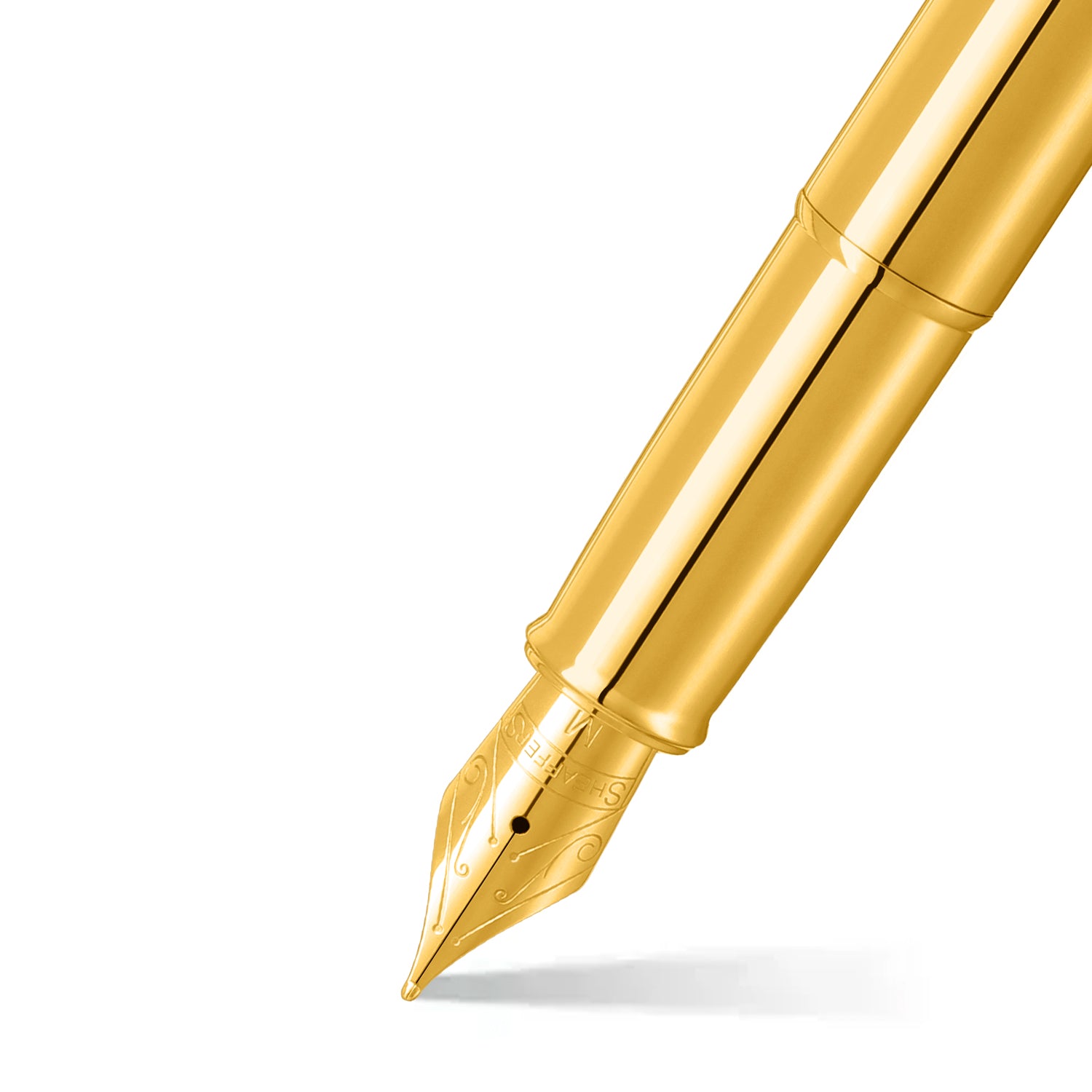 Sheaffer® 100 9372 Glossy PVD Gold Fountain Pen With PVD Gold Trim