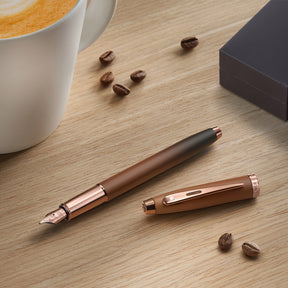 Sheaffer® 100 9374 Coffee Edition Matt Brown Fountain Pen with Regal Brown PVD Trims