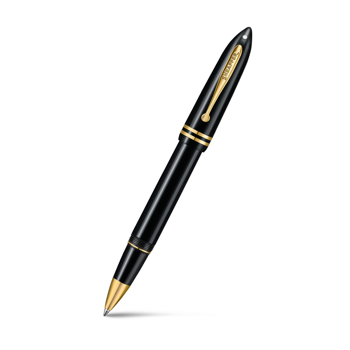 PEN SHEAFFER BALANCE III E893 GLOSSY BLACK AND GOLD TRIMS RB