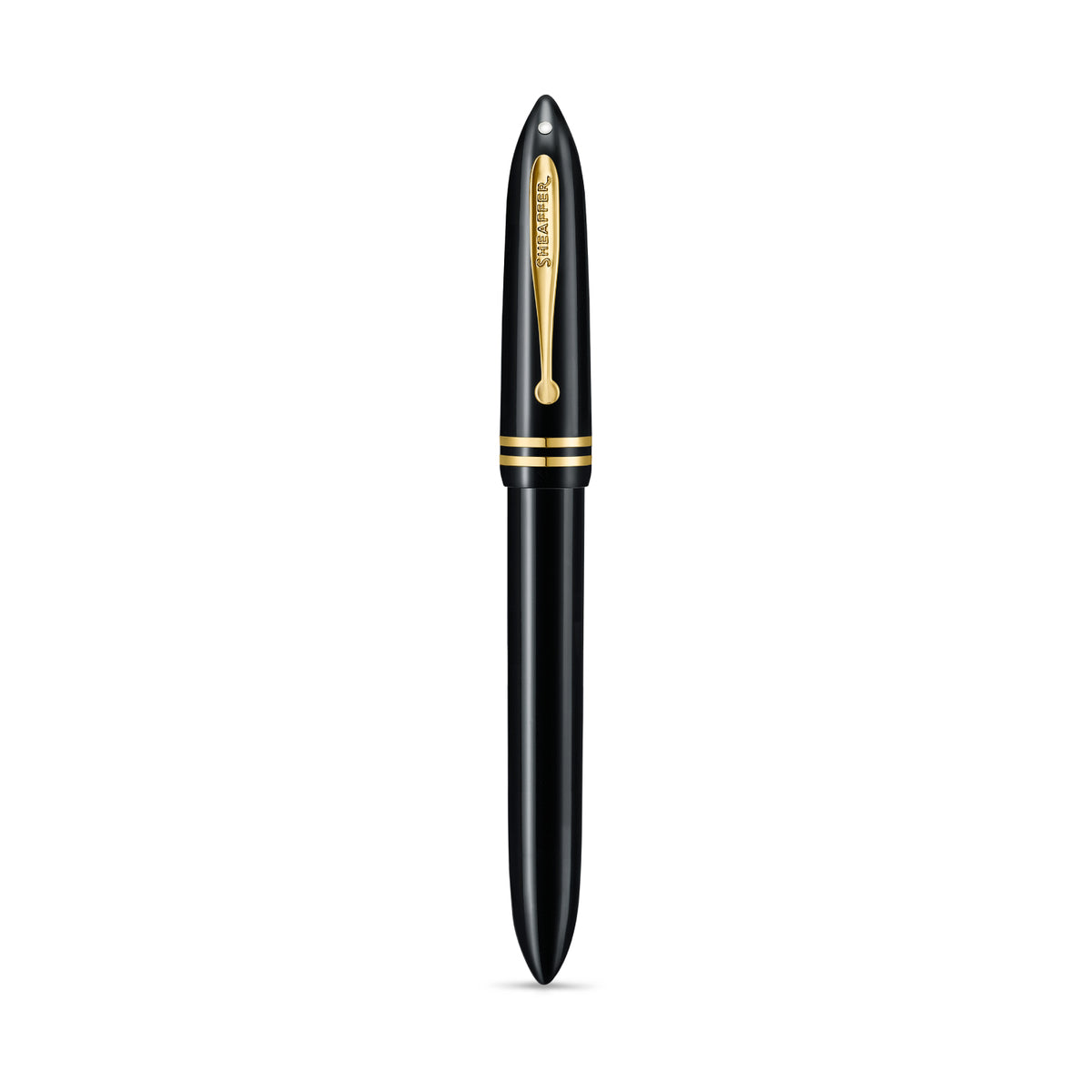 PEN SHEAFFER BALANCE III E893 GLOSSY BLACK AND GOLD TRIMS RB