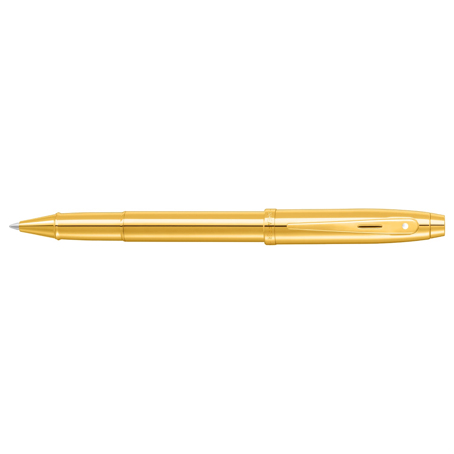 Sheaffer® 100 9372 Glossy PVD Gold Rollerball Pen With PVD Gold Trim