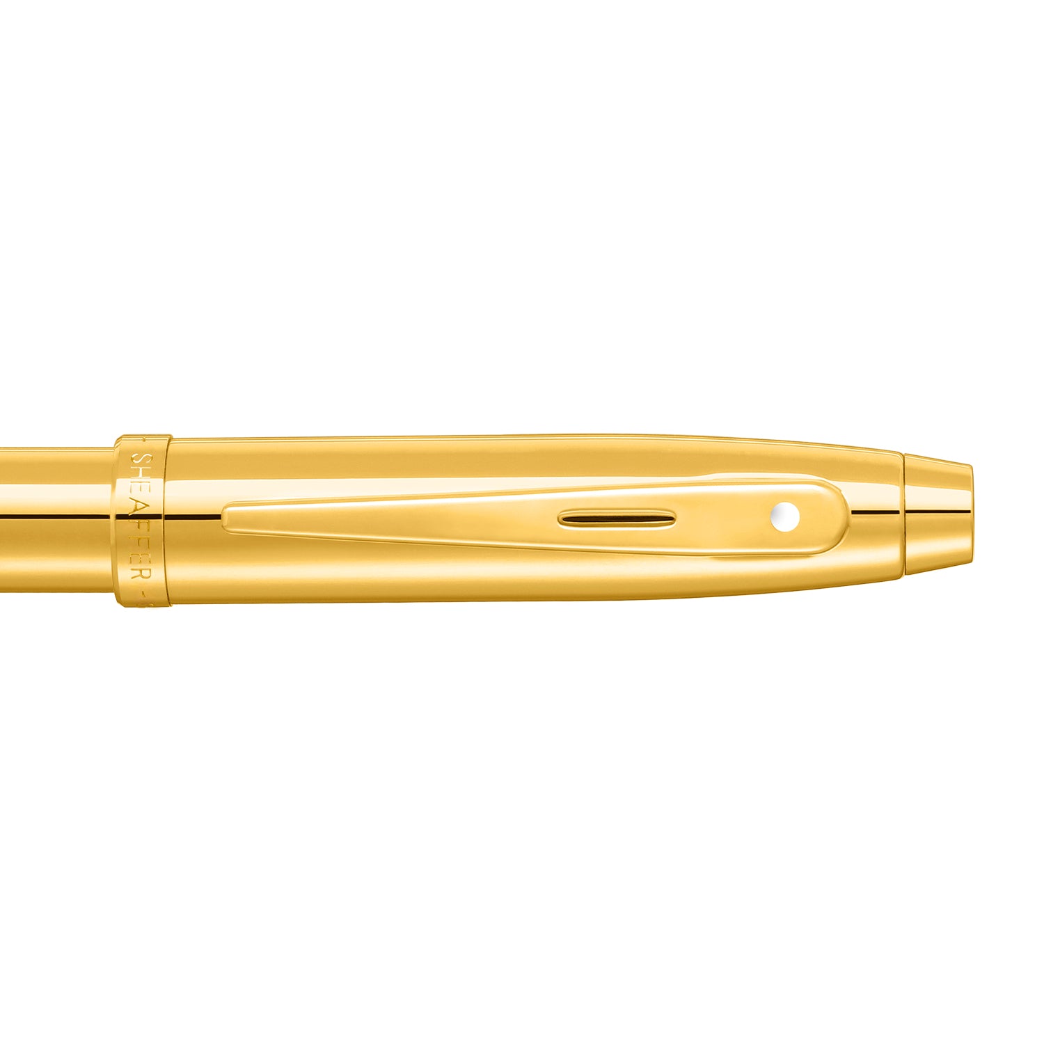 Sheaffer® 100 9372 Glossy PVD Gold Rollerball Pen With PVD Gold Trim