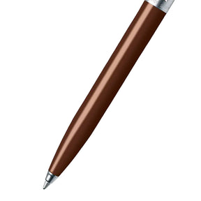 Sheaffer® Sentinel Coffee Brown and Chrome Ballpoint Pen With Chrome Trims