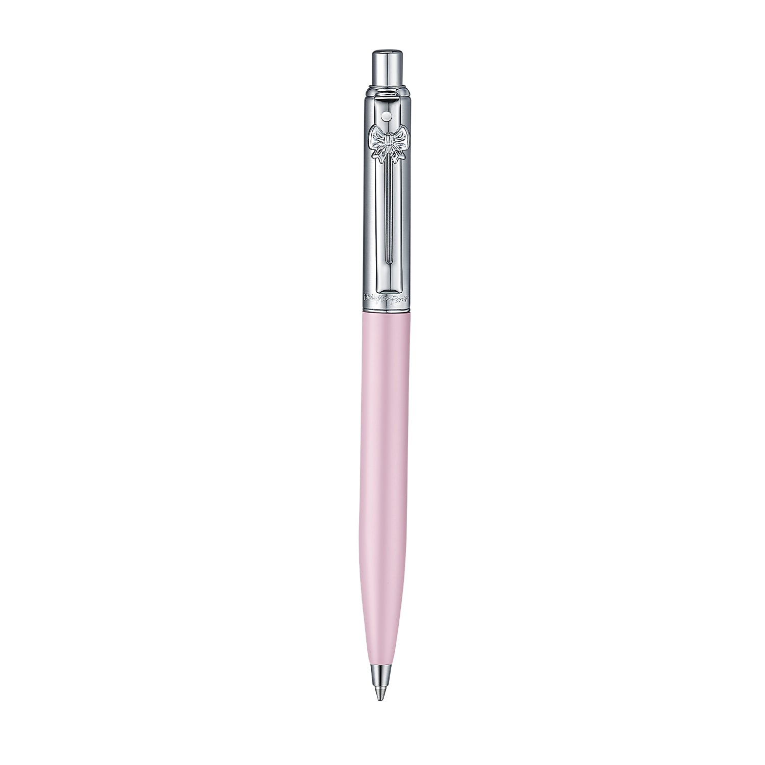 Sheaffer Sentinel Emily in Paris 321 Pink Matte Finish Ballpoint Pen with Chrome-Plated Trims and Bow-Shaped Clip Emblem