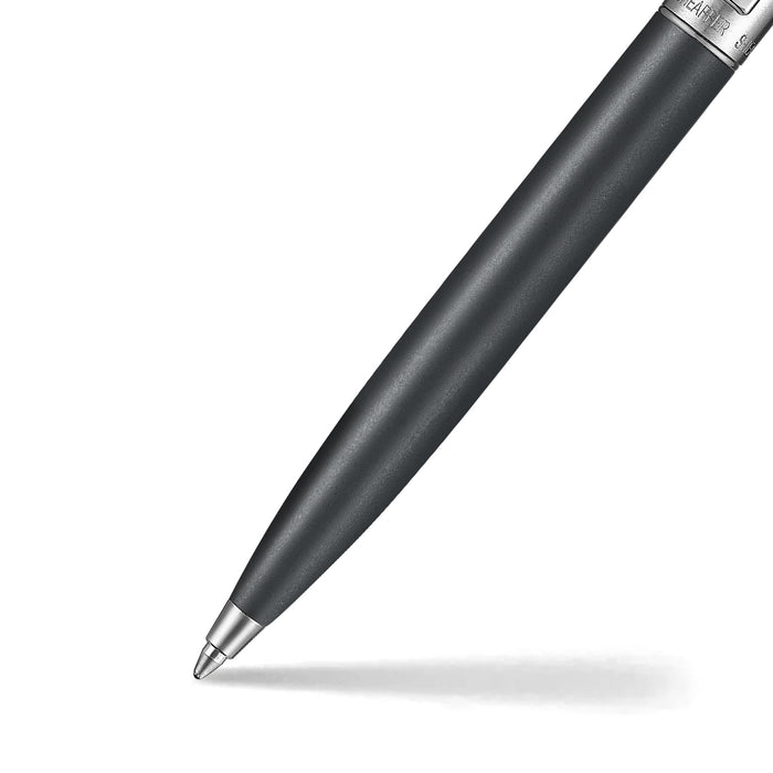 Sheaffer Sentinel Metal 331 Matte Black Barrel and Brushed Chrome with Chrome Trims Ballpoint Pen - Image 2