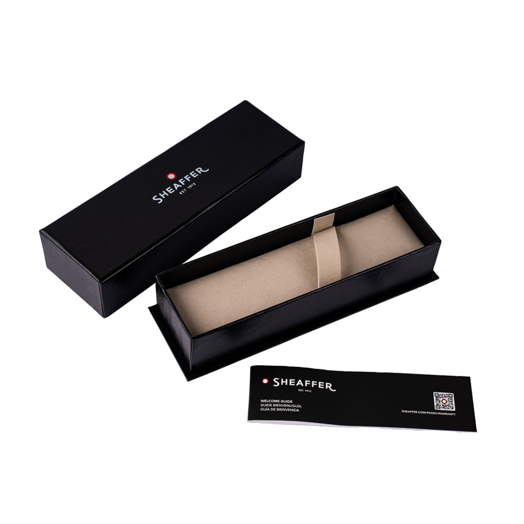 Sheaffer Sentinel Metal 331 Matte Black Barrel and Brished Chrome Cap Ballpoint Pen with Chrome Trims