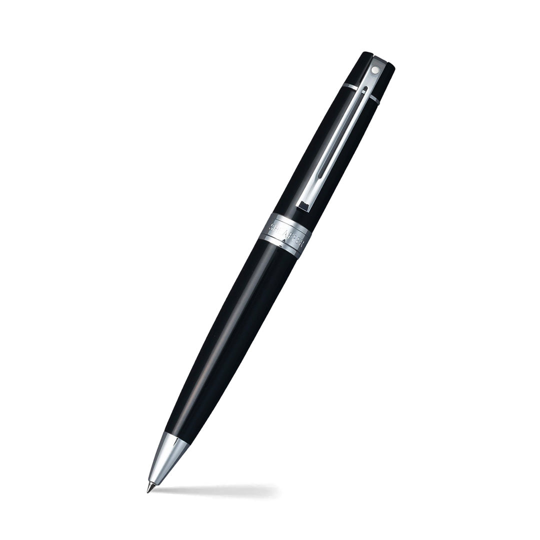 Sheaffer® Gift Set ft. Glossy Black S300 9312 Ballpoint Pen with Chrome Trim and Medium Notebook