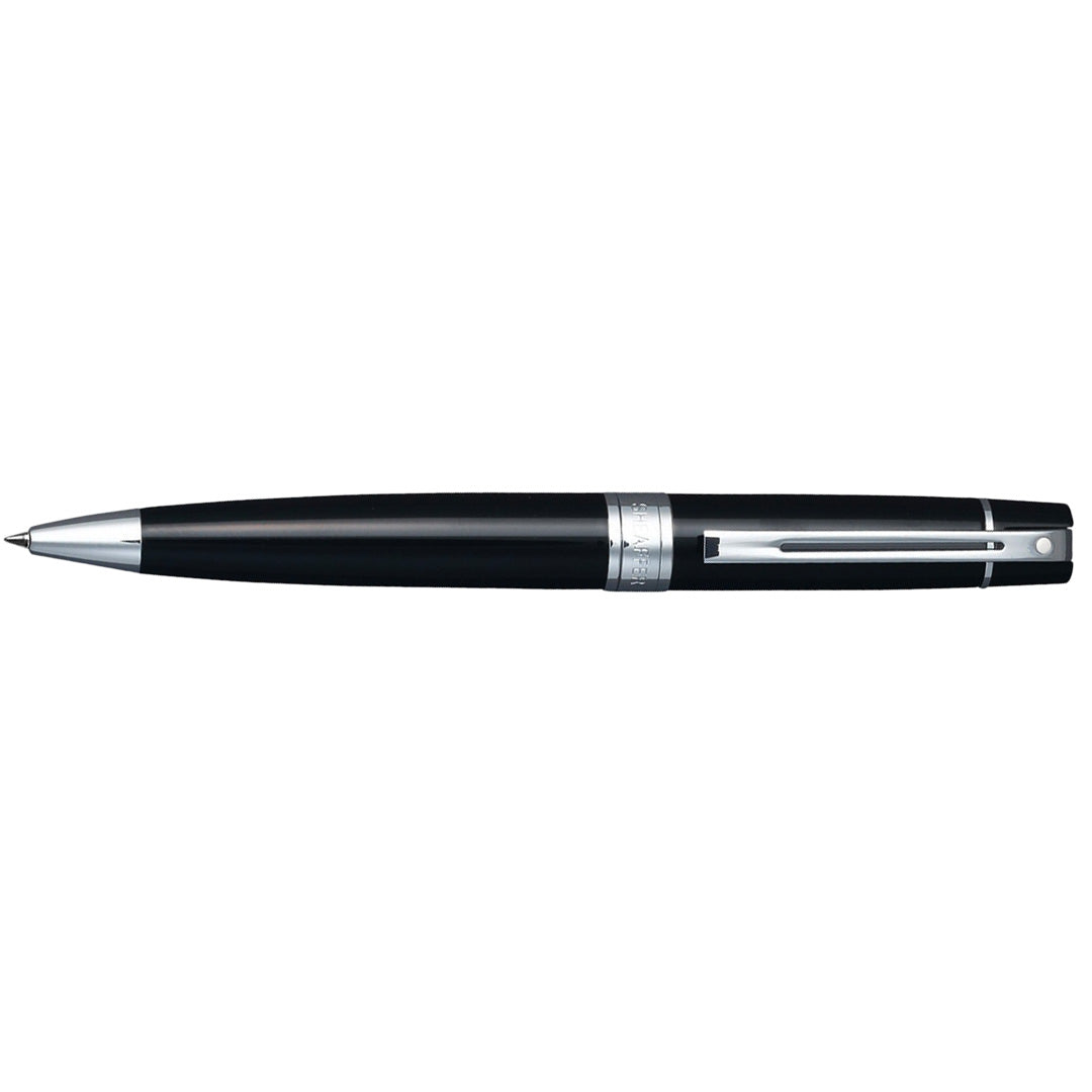 Sheaffer® 300 9312 Glossy Black Ballpoint Pen With Chrome Trim