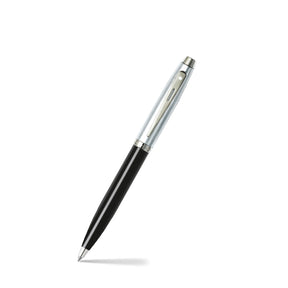 Sheaffer Gift Set ft. Glossy Black 100 Ballpoint Pen with Chrome Trims and Business Card Holder