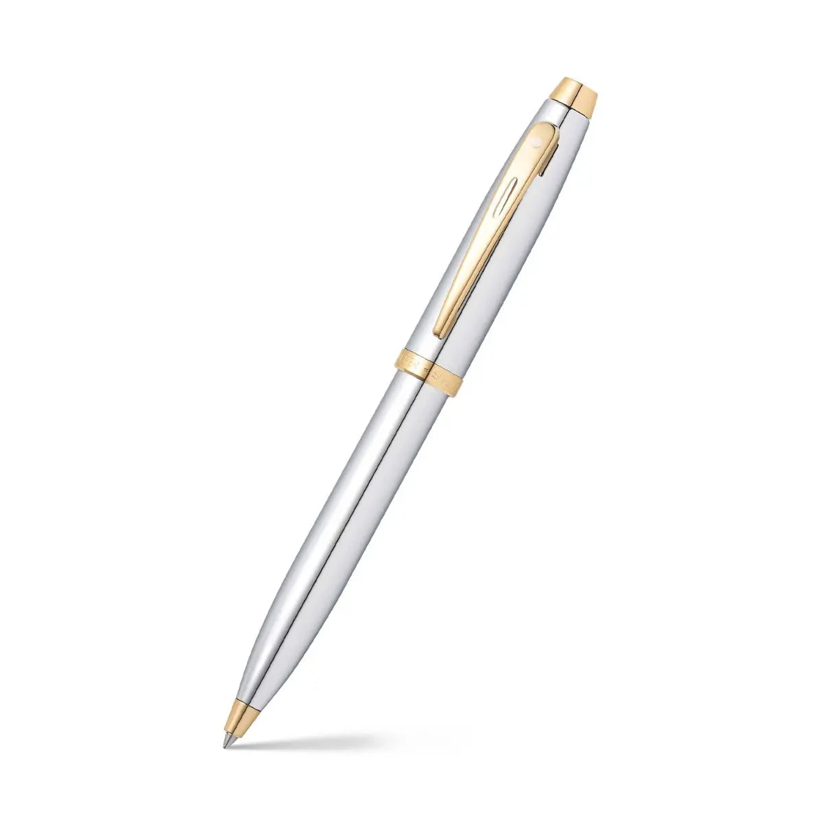 Sheaffer® Gift Set ft. Bright Chrome S100 9340 Ballpoint Pen with Gold Tone Trim and Medium Notebook